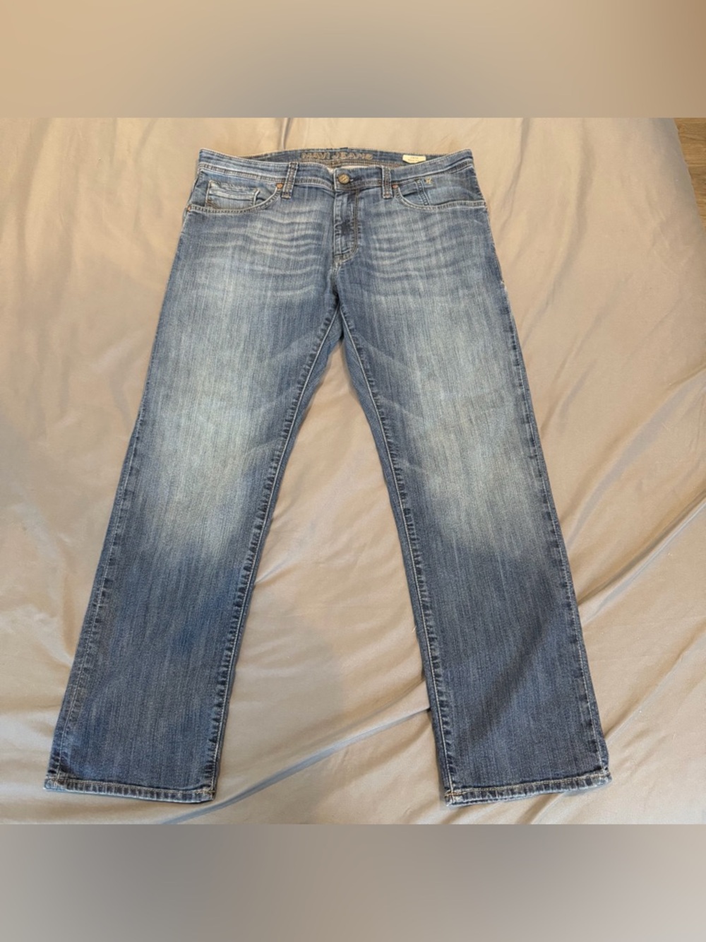 Mavi Zach Jeans Mens 36x30 Blue Straight Leg Stretch Denim